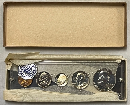 New Store Items 1960 5 COIN SILVER PROOF SET – GEM PROOF IN VINTAGE HOLDER!