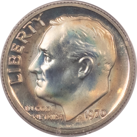 New Certified Coins 1970 NO S PROOF ROOSEVELT DIME – PCGS PR-66, RATTLER HOLDER, GORGOUS & PQ!