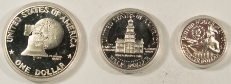 New Store Items 1976-S BICENTENNIAL THREE COIN 40% SILVER U.S. PROOF SET, GEM PROOF IN ORIG PKG