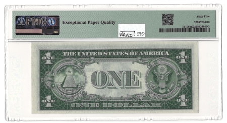 New Store Items 1935-A EXPERIMENTAL (S) $1 SILVER CERTIFICATE, FR-1610, PMG GEM UNC-65 EPQ; NICE