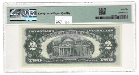 New Store Items 1963-A $2 LEGAL TENDER STAR NOTE, FR-1514*, PMG GEM UNCIRCULATED 66 EPQ-SUPERB!