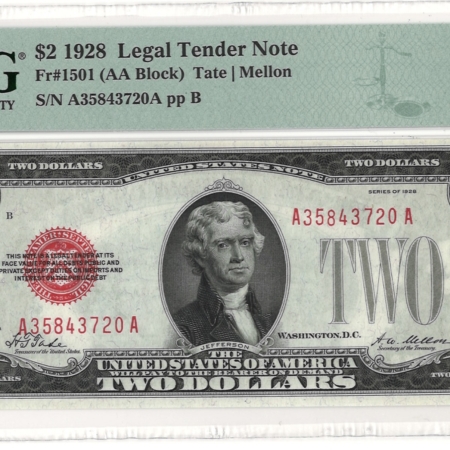 New Store Items 1928 $2 LEGAL TENDER (U.S. NOTE), FR-150, PMG CHOICE UNCIRCULATED-64 EPQ!