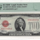 New Store Items 1928-D $2 LEGAL TENDER (U.S. NOTE), FR-1505, PMG CHOICE ALMOST UNC-58, PINHOLE