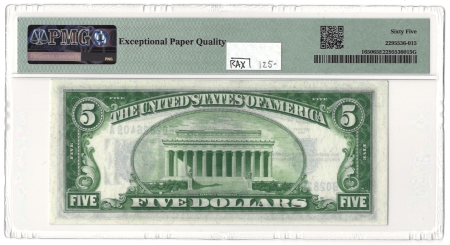 New Store Items 1934 $5 SILVER CERTIFICATE, FR-1650, PMG GEM UNCIRCULATED-65 EPQ!
