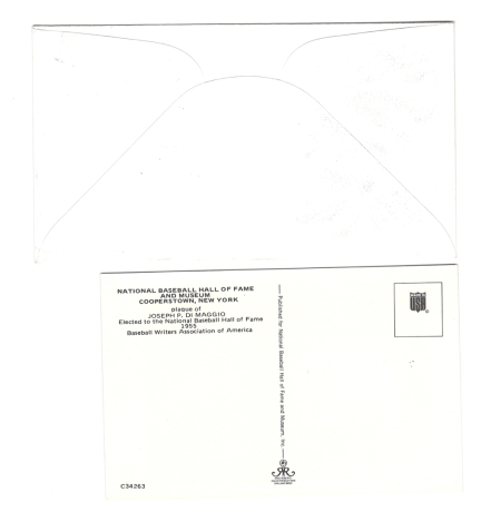 Documents & Autographs JOE DIMAGGIO AUTOGRAPHED BASEBALL FDOI COVER, 9/24/69 W/ HOF POSTCARD INCLUDED!