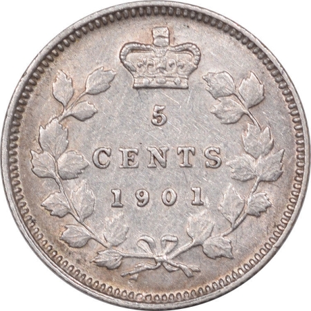 New Store Items 1901 CANADA FIVE CENTS KM #2 – HIGH GRADE EXAMPLE!