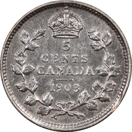 New Store Items 1903 5 CENTS CANADA  KM-13 – HIGH GRADE NEARLY UNCIRC LOOKS CHOICE!