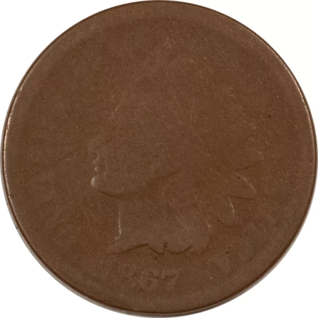 U.S. Uncertified Coins 1867 INDIAN CENT – HONEST ABOUT GOOD!