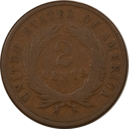 Two Cent Pieces 1870 TWO CENT PIECE- CIRCULATED, SMALL OBVERSE MARK
