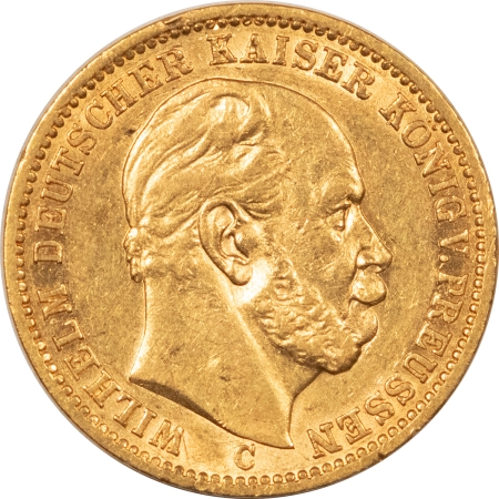 Bullion 1873-C GERMANY-PRUSSIA 20 MARKS GOLD FRANKFURT MINT, KM-501, .2305 – HIGH GRADE!