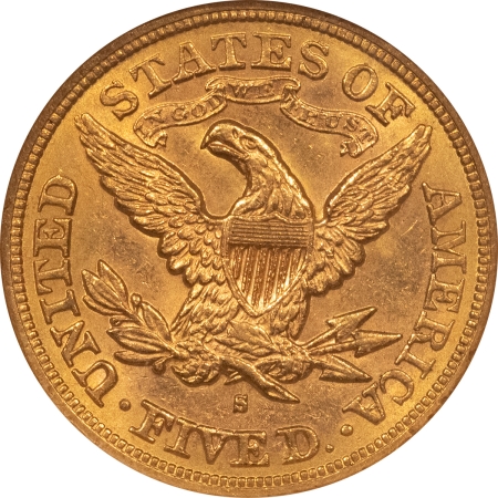 $5 1879-S $5 LIBERTY GOLD HALF EAGLE – NGC MS-61, BETTER DATE!