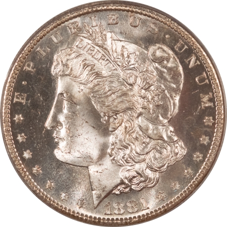 Morgan Dollars 1881-S MORGAN DOLLAR – PCGS MS-65 PL, PROOFLIKE, 2 PIECE RATTLER & PQ!