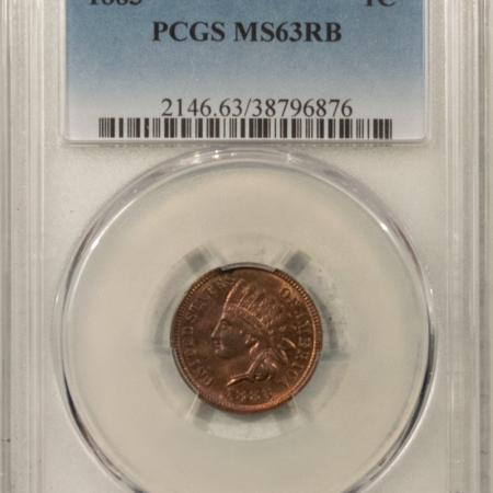 Indian 1883 INDIAN CENT – PCGS MS-63 RB, CHOICE & PRETTY!