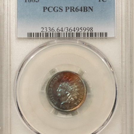 Indian 1883 PROOF INDIAN CENT PCGS PR-64 BN, WOW COLOR!