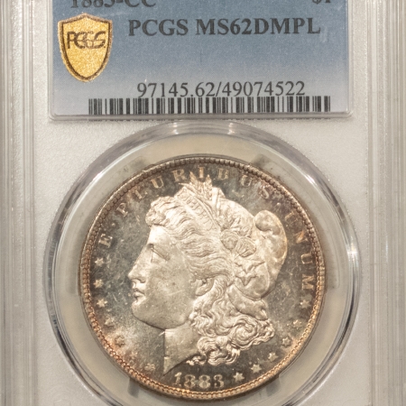 Morgan Dollars 1883-CC MORGAN DOLLAR – PCGS MS-62 DMPL, DEEP MIRROR PROOFLIKE, CARSON CITY!