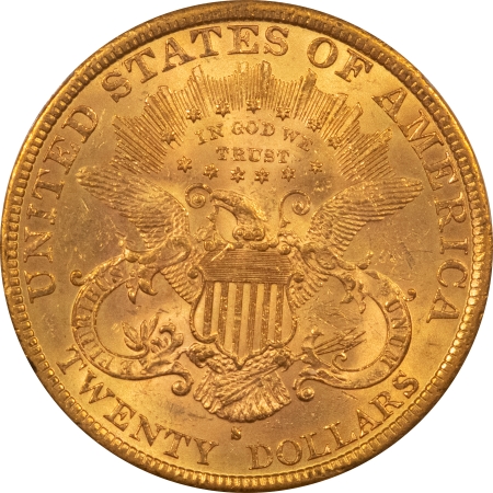 $20 1884-S $20 LIBERTY GOLD DBL EAGLE – PCGS MS-62+, LOOKS MS-63, PQ+, CAC APPROVED!