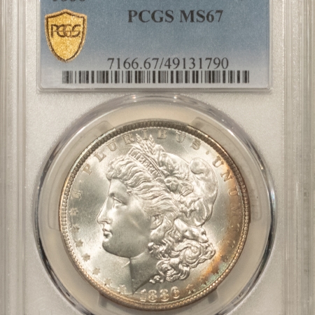 Morgan Dollars 1886 MORGAN DOLLAR – PCGS MS-67, PRISTINE, PREMIUM QUALITY++!