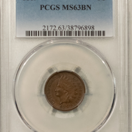 Indian 1889 INDIAN CENT – PCGS MS-63 BN, CHOICE!