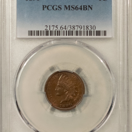 Indian 1890 INDIAN CENT – PCGS MS-64 BN, PRETTY & PREMIUM QUALITY!