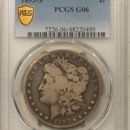 Morgan Dollars 1893-S $1 MORGAN DOLLAR – PCGS G-6, LOOKS VERY GOOD! KEY-DATE!