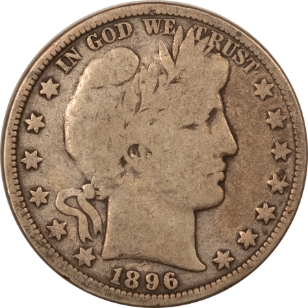 New Store Items 1896 BARBER HALF DOLLAR – PLEASING CIRCULATED EXAMPLE!