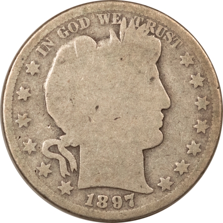 New Store Items 1897-S BARBER HALF DOLLAR – CIRCULATED, LOW-GRADE BUT HONEST!