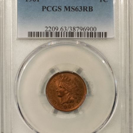 Indian 1901 INDIAN CENT – PCGS MS-63 RB