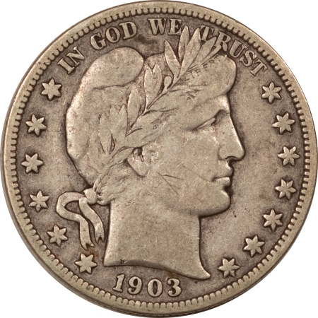 Barber Halves 1903-S BARBER HALF DOLLAR – PLEASING CIRCULATED EXAMPLE! STRONG LIBERTY!