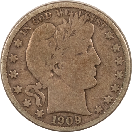New Store Items 1909-S BARBER HALF DOLLAR – PLEASING CIRCULATED EXAMPLE!