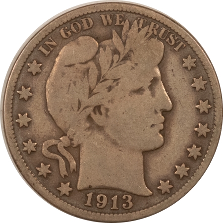 New Store Items 1913 BARBER HALF DOLLAR – PLEASING CIRCULATED EXAMPLE!