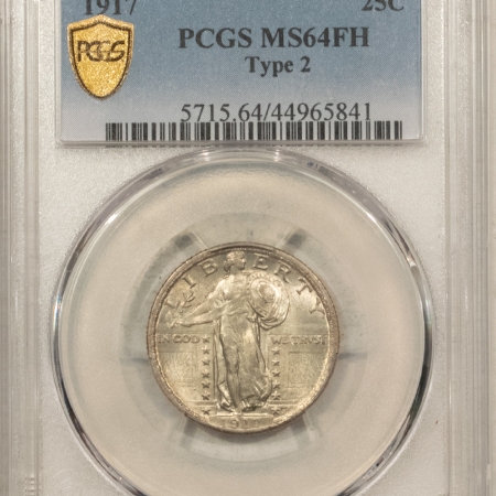 New Store Items 1917 TYPE 2 STANDING LIBERTY QUARTER – PCGS MS-64 FH, FRESH W/ ORIGINAL LUSTER