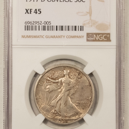New Certified Coins 1917-D OBVERSE WALKING LIBERTY HALF DOLLAR – NGC XF-45