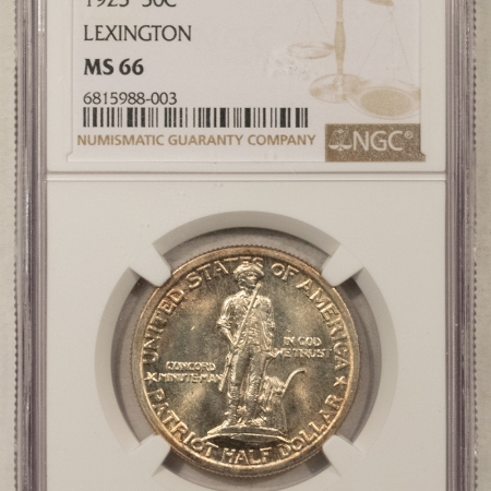 New Certified Coins 1925 LEXINGTON COMMEMORATIVE HALF DOLLAR – NGC MS-66, BLAZING LUSTER!