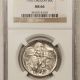 CAC Approved Coins 1938 NEW ROCHELLE COMMEMORATIVE HALF DOLLAR CACG MS-64 PL CAC, PROOFLIKE & TOUGH