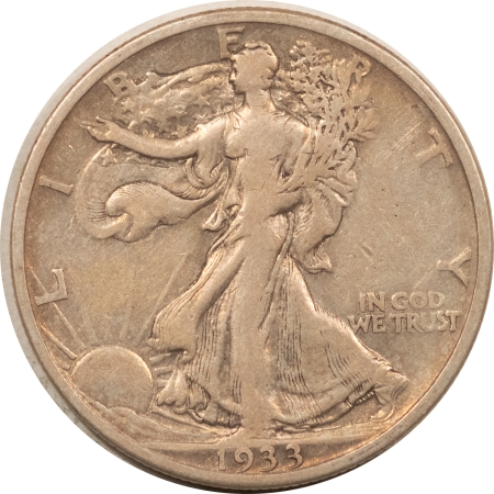 New Store Items 1933-S WALKING LIBERTY HALF DOLLAR – HIGH GRADE CIRCULATED EXAMPLE, ALMOST XF!