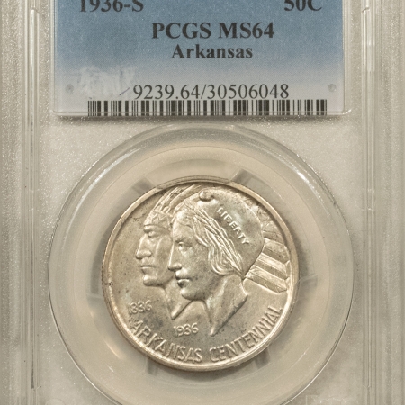 New Certified Coins 1936-S ARKANSAS COMMEMORATIVE HALF DOLLAR – PCGS MS-64