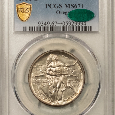 CAC Approved Coins 1938-D OREGON TRAIL COMMEMORATIVE HALF DOLLAR – PCGS MS-67+ CAC SUPERB, PRISTINE