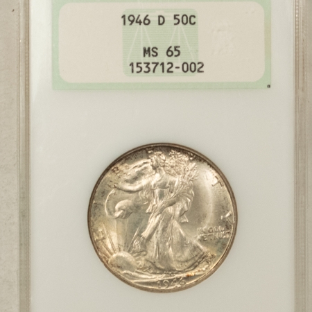 New Certified Coins 1946-D WALKING LIBERTY HALF DOLLAR – NGC MS-65, FATTIE HOLDER, PREMIUM QUALITY++