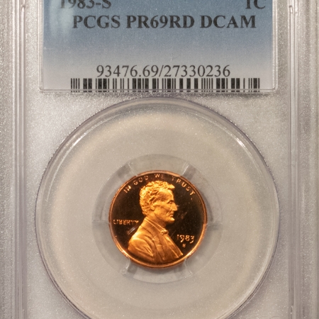 Lincoln Cents (Memorial) 1983-S PROOF LINCOLN CENT – PCGS PR-69 RD DCAM, DEEP CAMEO PROOF