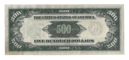 New Store Items 1934-A $500 FEDERAL RESERVE NOTE, CHICAGO, FR-2202G, ORIGINAL VF+, LOOKS BETTER!