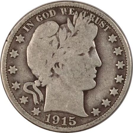 New Store Items 1915-D BARBER HALF DOLLAR – PLEASING CIRCULATED EXAMPLE! NICE VG!