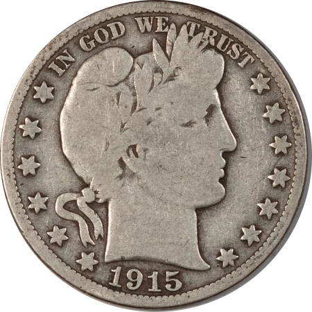 New Store Items 1915-S BARBER HALF DOLLAR – PLEASING CIRCULATED EXAMPLE! NICE VG!