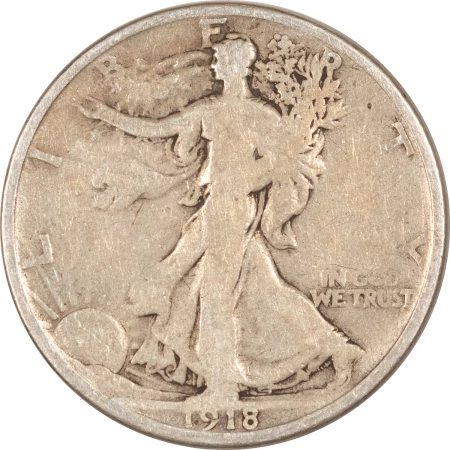 New Store Items 1918-D WALKING LIBERTY HALF DOLLAR, CIRCULATED!