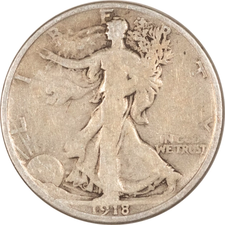 U.S. Uncertified Coins 1918-D WALKING LIBERTY HALF DOLLAR, CIRCULATED!
