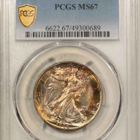 New Certified Coins 1944-D WALKING LIBERTY HALF DOLLAR – PCGS MS-67, GORGEOUS & PQ+!
