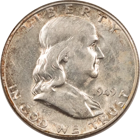 Franklin Halves 1949-S FRANKLIN HALF DOLLAR HIGH GRADE NEARLY UNC, LOOKS CHOICE