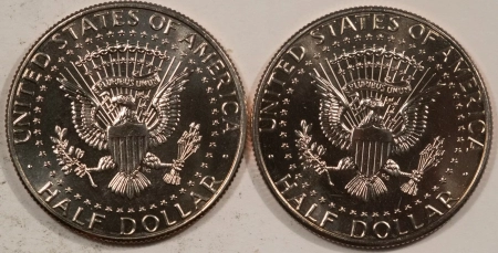 Kennedy Halves 2014-P & D KENNEDY HALF DOLLARS 50TH ANNIVERSARY SET OF 2, GEM SPECIMEN FINISH!