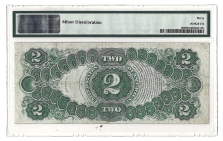 Large U.S. Notes 1917 $2 UNITED STATES NOTE (LEGAL TENDER), FR-60, PMG VF-30, MINOR DISCOLORATION
