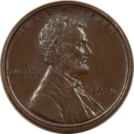 Lincoln Cents (Wheat) 1915-D LINCOLN CENT – UNCIRCULATED, CLAIMS TO GEM BROWN, PRETTY!