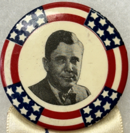 Other Collectibles 1940 WILLKIE 1 3/4″ CELLO CAMPAIGN BUTTON W/ “USHER” RIBBON, RNC ITEM, MINT!